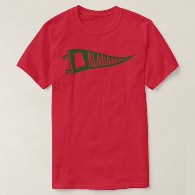 Alabama Pennant Green T-Shirt (Design vorne)