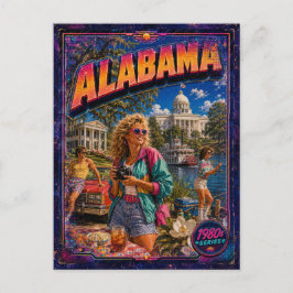 Alabama-Postkarte aus den 1980ern 80er Retro Postkarte