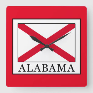 Alabama Quadratische Wanduhr