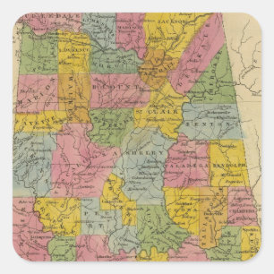 Alabama Quadratischer Aufkleber