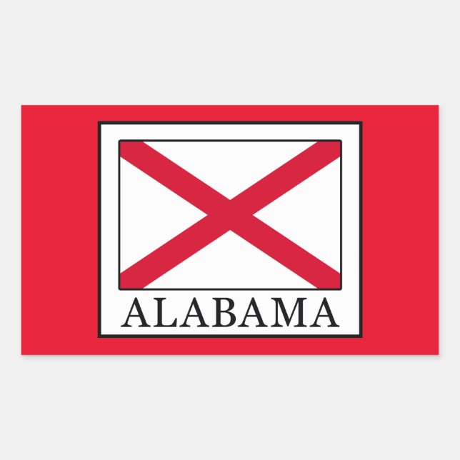 Alabama Rechteckiger Aufkleber (Vorderseite)