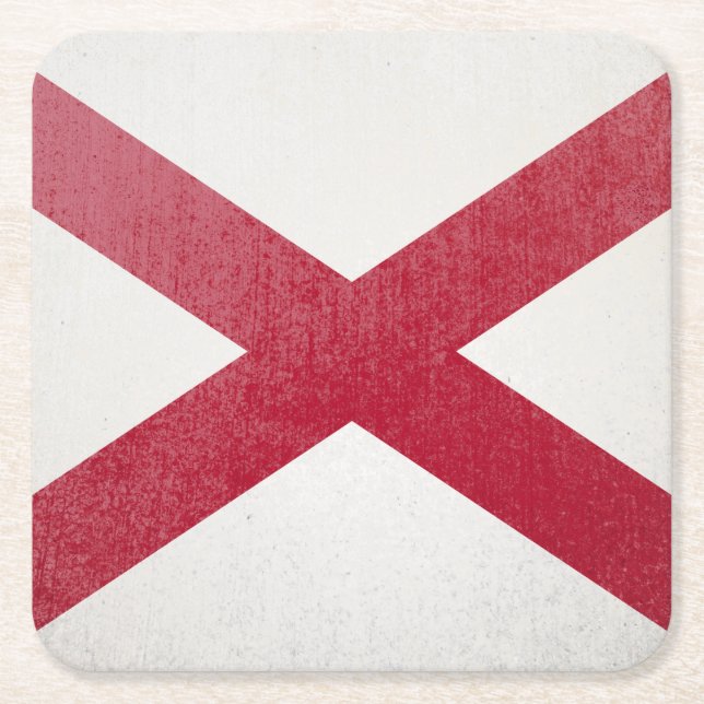 Alabama Rechteckiger Pappuntersetzer (Vorderseite)