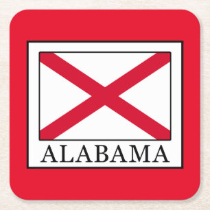Alabama Rechteckiger Pappuntersetzer