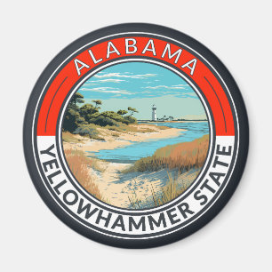 Alabama Reise Kunst Abzeichen Magnet