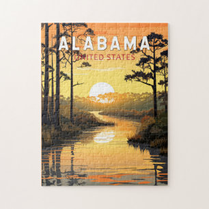 Alabama Reise Kunst Vintage Puzzle