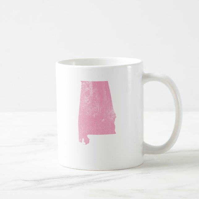 Alabama - rosa Vintager Grunge Kaffeetasse (Rechts)