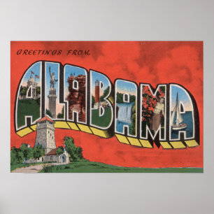 Alabama (Rot)Große BuchstabenszenenAlabama Poster