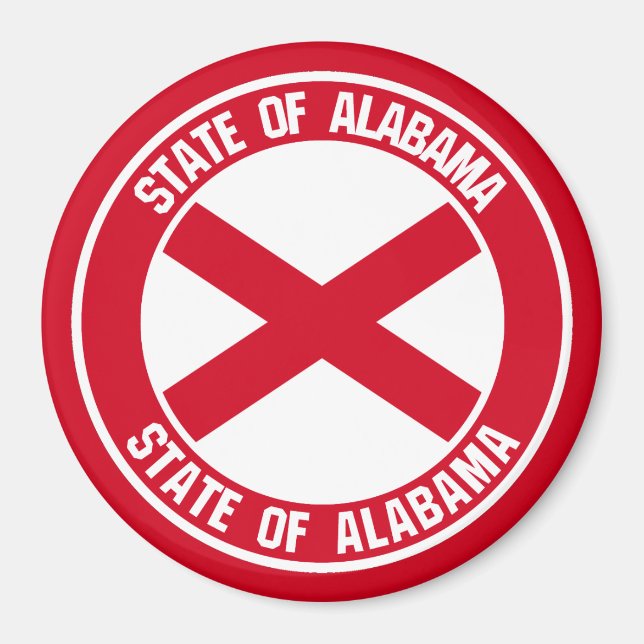 Alabama Round Emblem Magnet (Vorne)