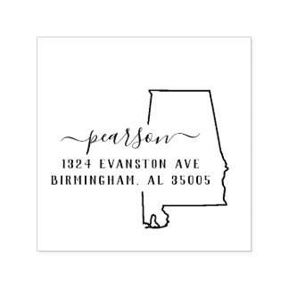Alabama Rücksendeadresse Briefmarke selbstbewusst Permastempel