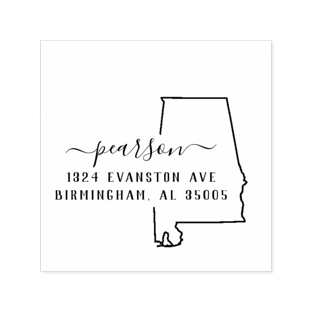 Alabama Rücksendeadresse Briefmarke selbstbewusst Permastempel (Design)