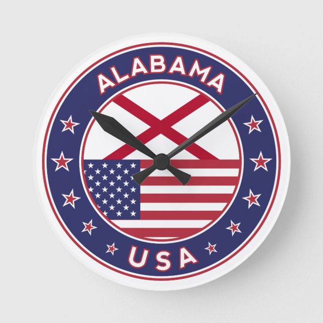 Alabama Runde Wanduhr (Vorderseite)