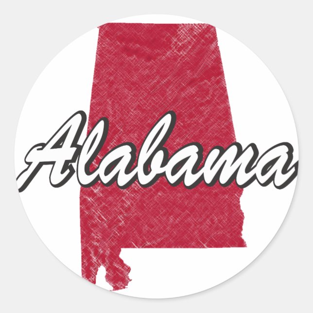 Alabama Runder Aufkleber (Vorderseite)