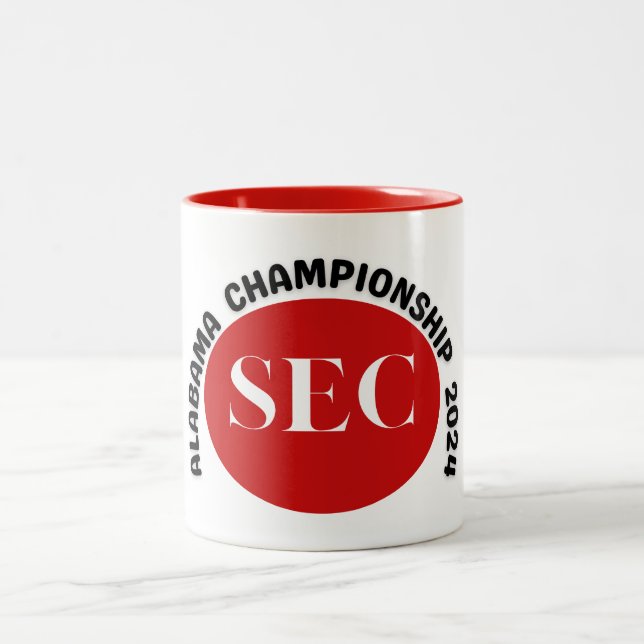 Alabama Sec Championship Football 2024 Zweifarbige Tasse (Mittel)