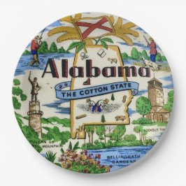 Alabama-Sehenswürdigkeiten-Party-Teller Pappteller