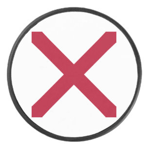 Alabama: St Andrew Crimson Cross Flag Eishockey Puck