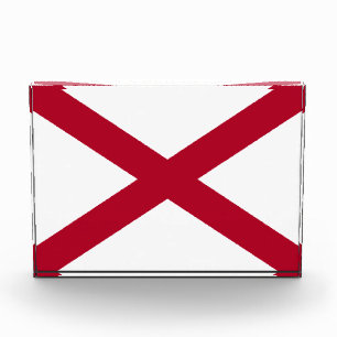 Alabama: St Andrew Crimson Cross Flag Fotoblock