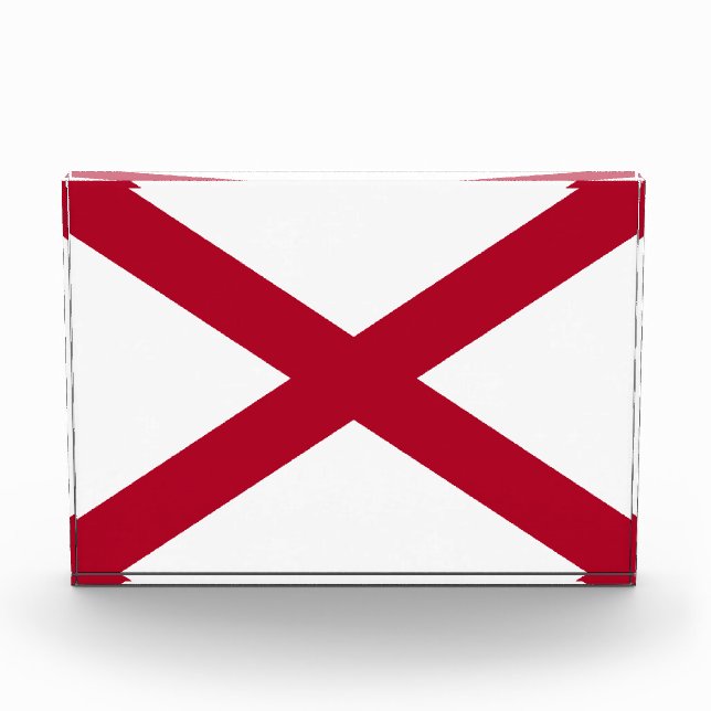 Alabama: St Andrew Crimson Cross Flag Fotoblock (Vorderseite)