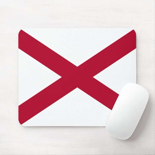 Alabama: St Andrew Crimson Cross Flag Mousepad (Mit Mouse)