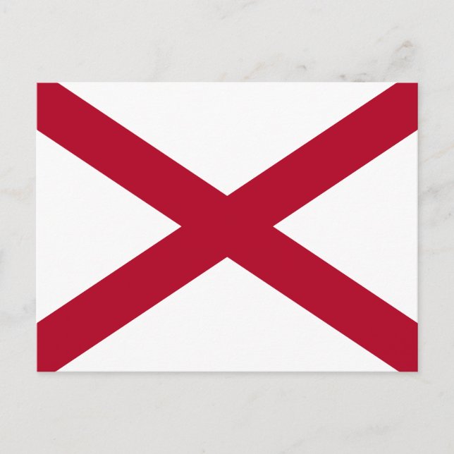 Alabama: St Andrew Crimson Cross Flag Postkarte (Vorderseite)
