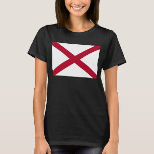 Alabama: St Andrew Crimson Cross Flag T-Shirt