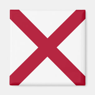 Alabama: St Andrew Crimson Cross Flagge Magnet