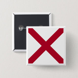 Alabama: St Andrew Rotkreuzflagge Button
