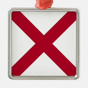 Alabama: St Andrew Rotkreuzflagge Ornament Aus Metall