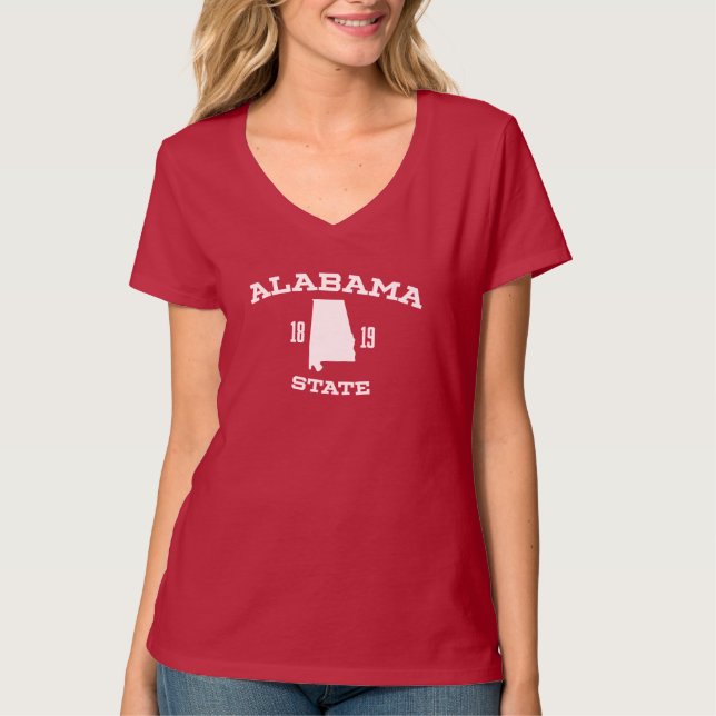 Alabama Staat 1819 Women's V-Neck T - Shirt (Vorderseite)