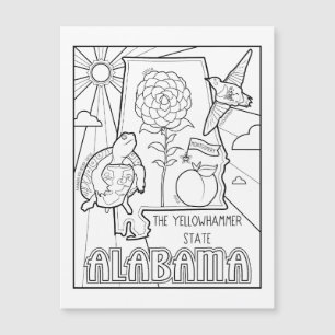 Alabama-Staat-Collage Magnetkarte