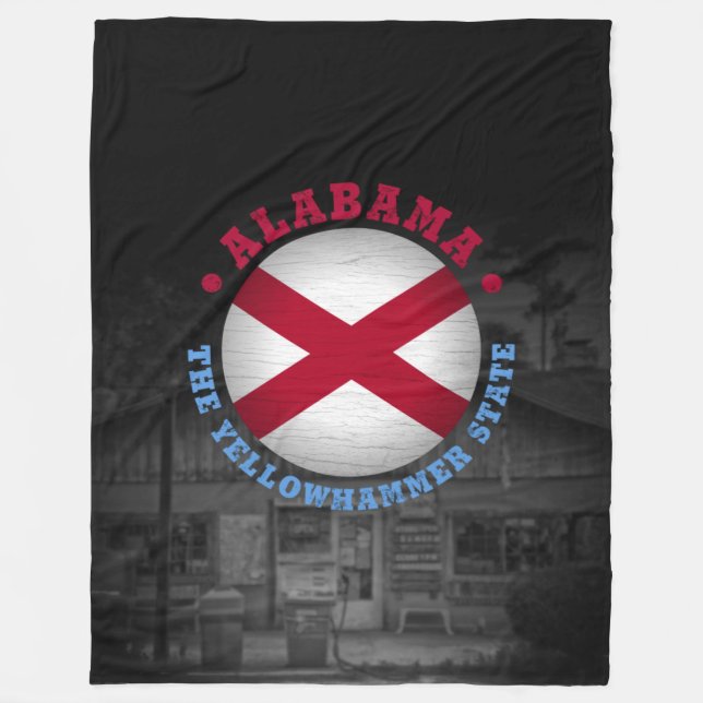 ALABAMA STAAT FLAG FLEECEDECKE (Vorderseite)