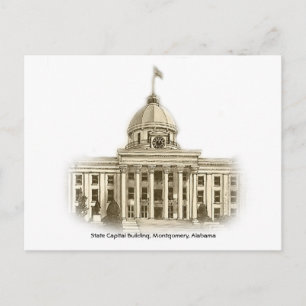 Alabama Staat Hauptstadt Gebäude Montgomery Postka Postkarte