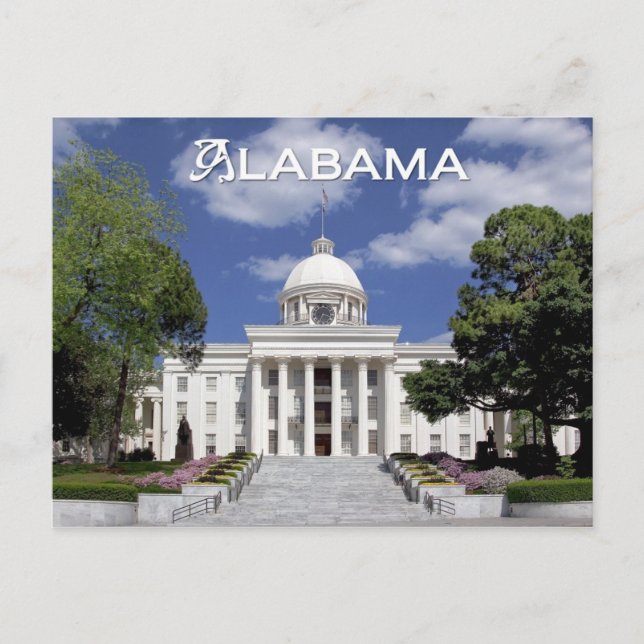 Alabama Staat Hauptstadt Gebäude, Montgomery Postkarte (Vorderseite)