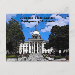 Alabama Staat Hauptstadt in Montgomery (Cartoon) Postkarte