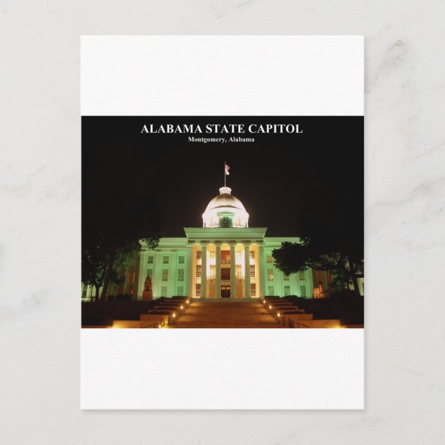 ALABAMA STAAT HAUPTSTADT POSTKARTE (Vorderseite)