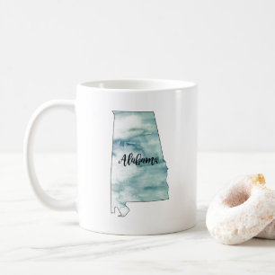 Alabama Staat Illustration Kontur Kaffeetasse