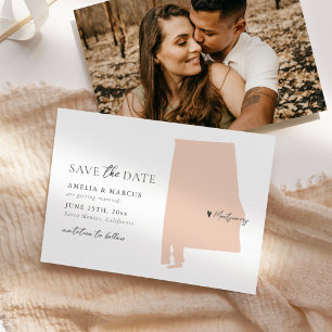 Alabama Staat Save the Date Card Einladung