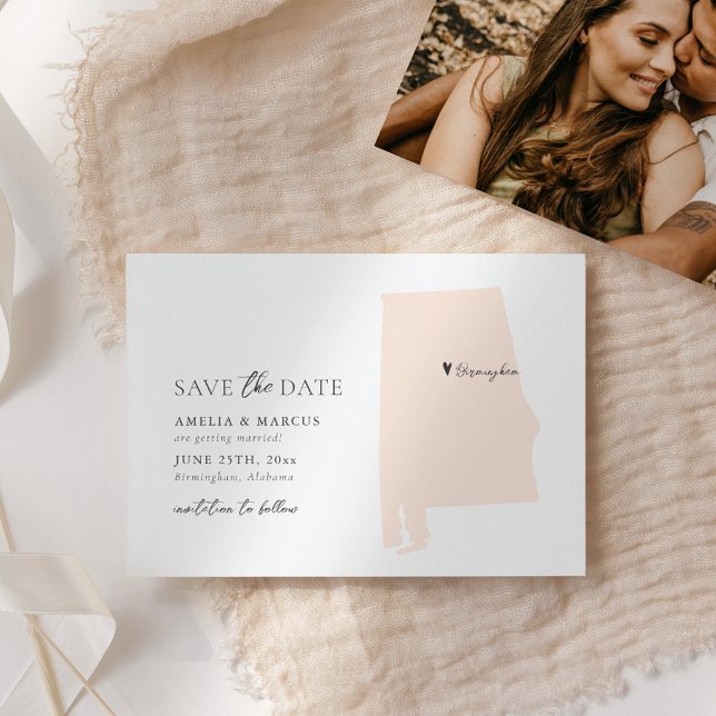 Alabama Staat Save the Date Card Einladung (Von Creator hochgeladen)