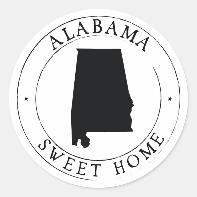 Alabama Staat Sticker Umschlag Aufkleber (Vorderseite)