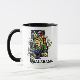 Alabama Staat Tattoo Style - Jazz & Magnolia Tasse