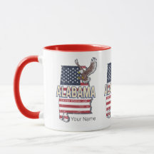 Alabama Staat United Staaten Retro Map Vintag USA