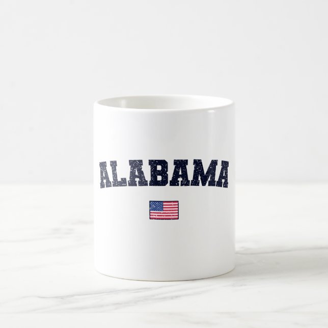 Alabama Staat USA Flag Vintag erschüttert Kaffeetasse (Mittel)