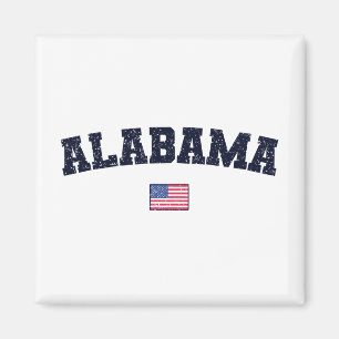 Alabama Staat USA Flag Vintag erschüttert Magnet
