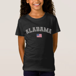 Alabama Staat USA Flag Vintag erschüttert T-Shirt