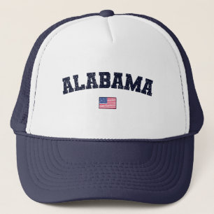 Alabama Staat USA Flag Vintag erschüttert Truckerkappe