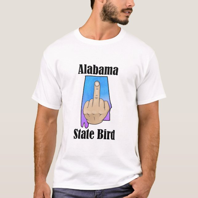 Alabama Staat Vogel T - Shirt Mittelfinger (Vorderseite)