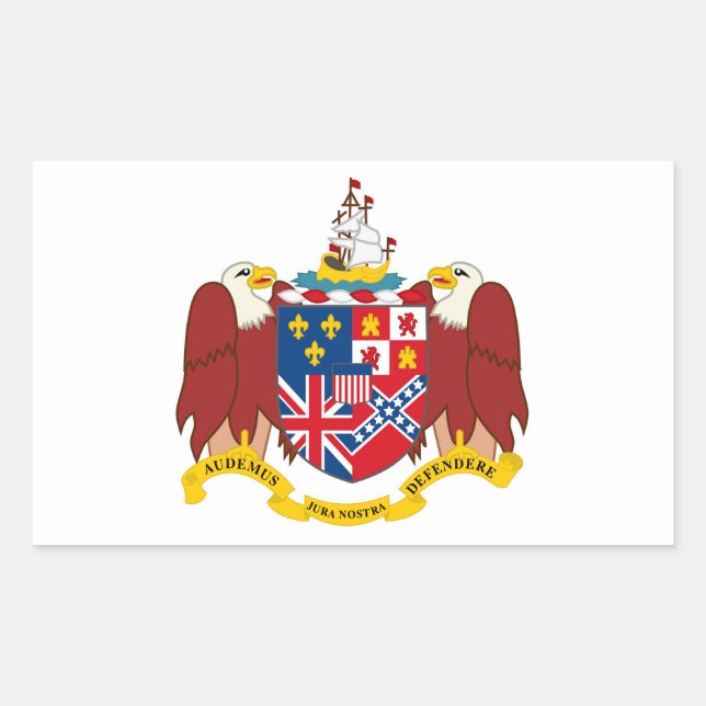 Alabama Staat Wappen Siegel Amerikanische Republik Rechteckiger Aufkleber (Vorderseite)