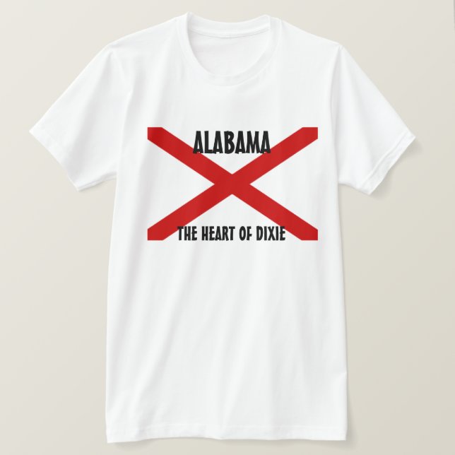 Alabama-Staats-Flagge T-Shirt (Design vorne)