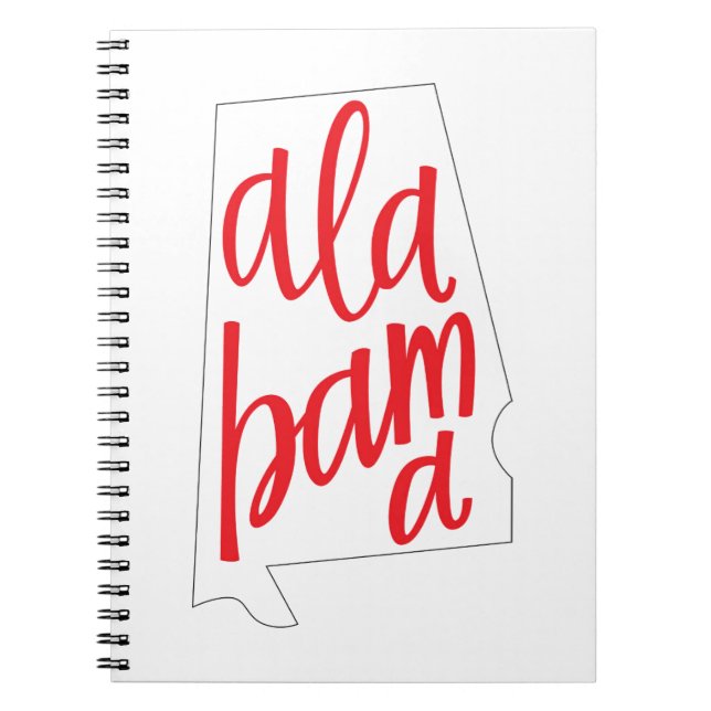 Alabama-Staats-Kontur Notizblock (Vorderseite)