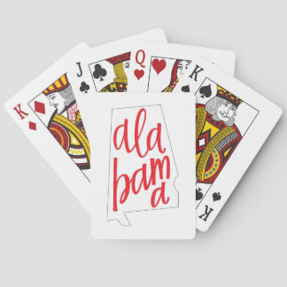 Alabama-Staats-Kontur Spielkarten