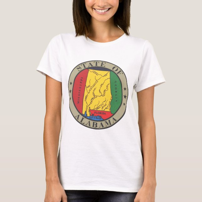 Alabama-Staats-Siegel T-Shirt (Vorderseite)